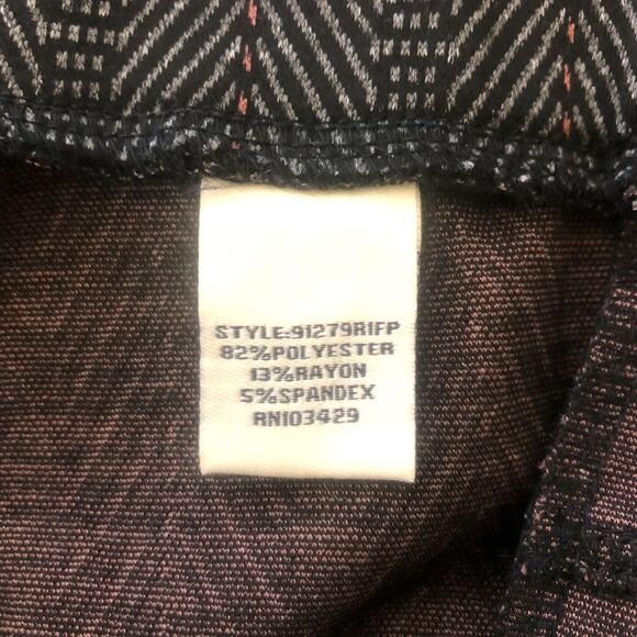 Caffe Marrakesh NWT Straight Leg Ponte Trouser 2X Grey Herringbone Print Stretch - Picture 9 of 11